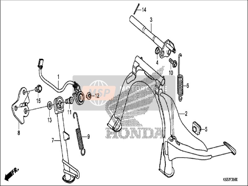 Honda SH300AS 2019 Standaard voor een 2019 Honda SH300AS